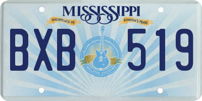 MS license plate BXB519