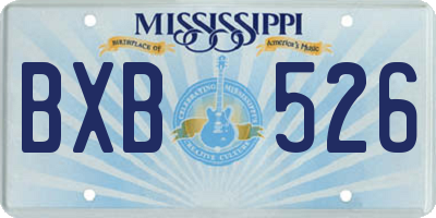 MS license plate BXB526