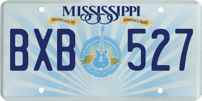 MS license plate BXB527