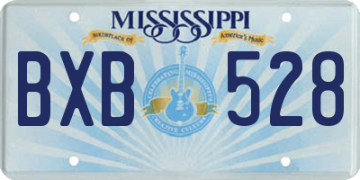 MS license plate BXB528