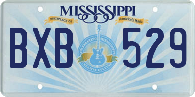 MS license plate BXB529