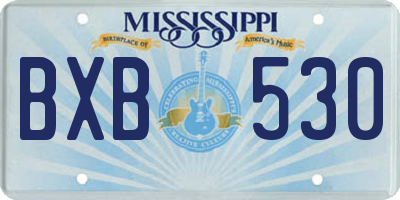 MS license plate BXB530