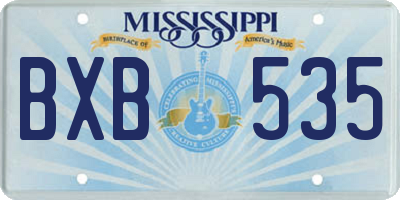 MS license plate BXB535