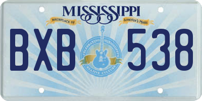 MS license plate BXB538