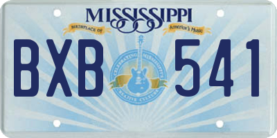MS license plate BXB541