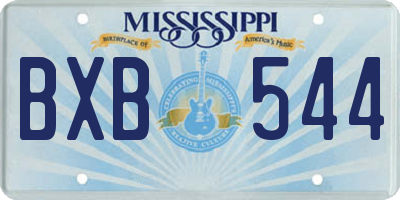 MS license plate BXB544