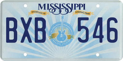 MS license plate BXB546
