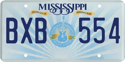 MS license plate BXB554