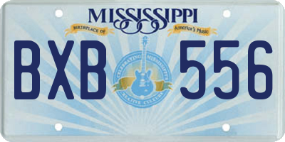 MS license plate BXB556