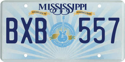 MS license plate BXB557