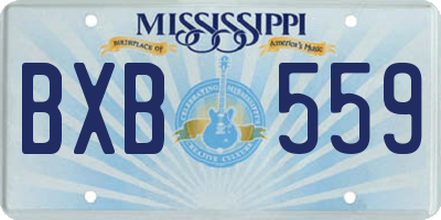 MS license plate BXB559