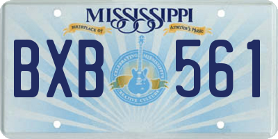 MS license plate BXB561