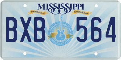 MS license plate BXB564