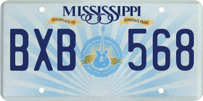 MS license plate BXB568