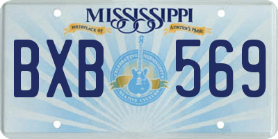 MS license plate BXB569