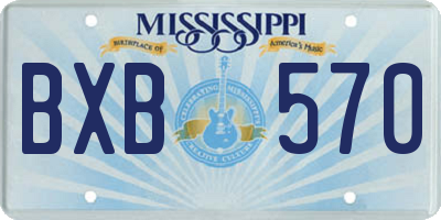 MS license plate BXB570