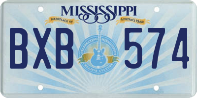 MS license plate BXB574