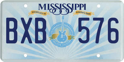 MS license plate BXB576