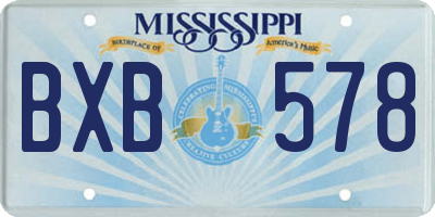 MS license plate BXB578