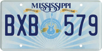 MS license plate BXB579