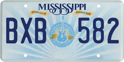 MS license plate BXB582
