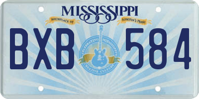 MS license plate BXB584