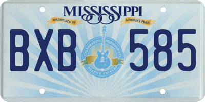 MS license plate BXB585