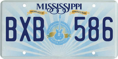 MS license plate BXB586