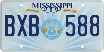 MS license plate BXB588