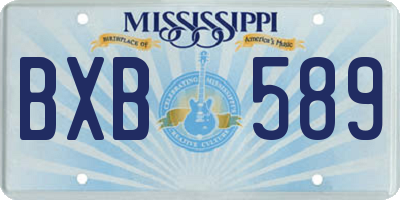 MS license plate BXB589
