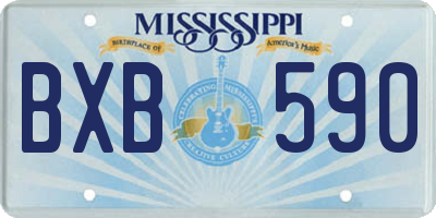 MS license plate BXB590