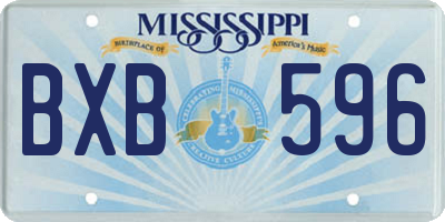 MS license plate BXB596