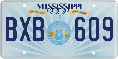 MS license plate BXB609