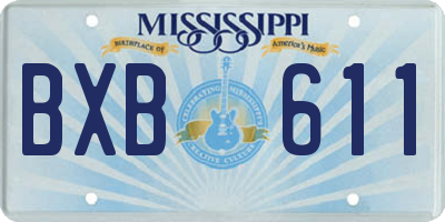 MS license plate BXB611