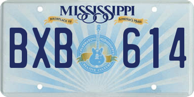 MS license plate BXB614