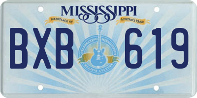 MS license plate BXB619