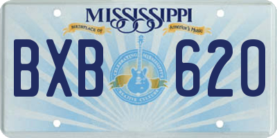 MS license plate BXB620