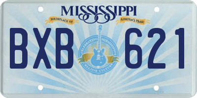MS license plate BXB621