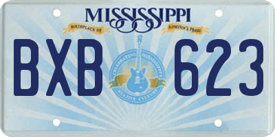 MS license plate BXB623
