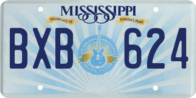MS license plate BXB624