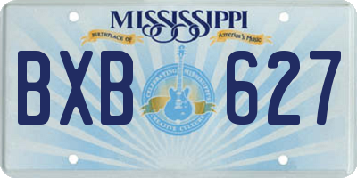 MS license plate BXB627