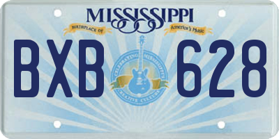 MS license plate BXB628