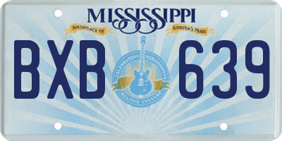 MS license plate BXB639