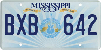 MS license plate BXB642