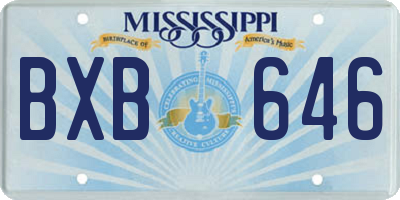 MS license plate BXB646