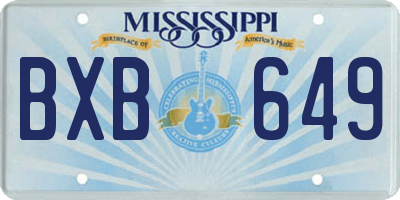 MS license plate BXB649