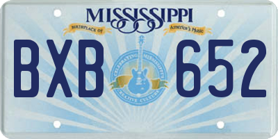 MS license plate BXB652