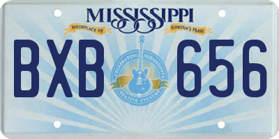 MS license plate BXB656