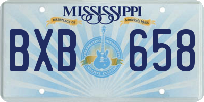 MS license plate BXB658