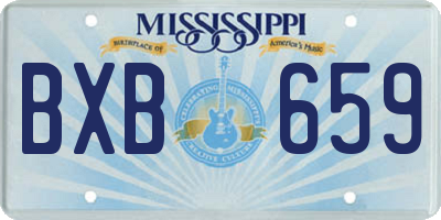MS license plate BXB659